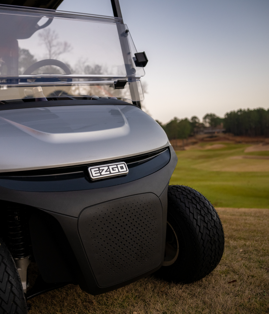 Used golf cart on course