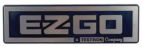 Nameplate, E-Z-Go , Silver & Black Med/Txt 1994-Up